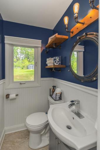 Half bath on the main floor is nicely updated.