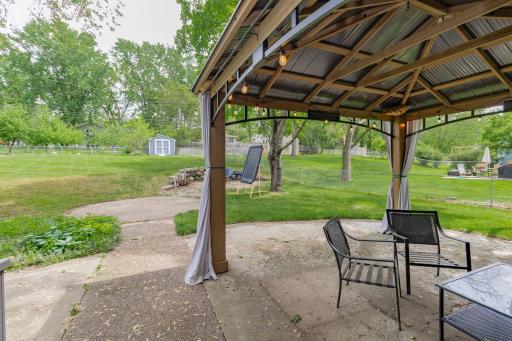 Covered patio is bliss! You'll love this privacy.