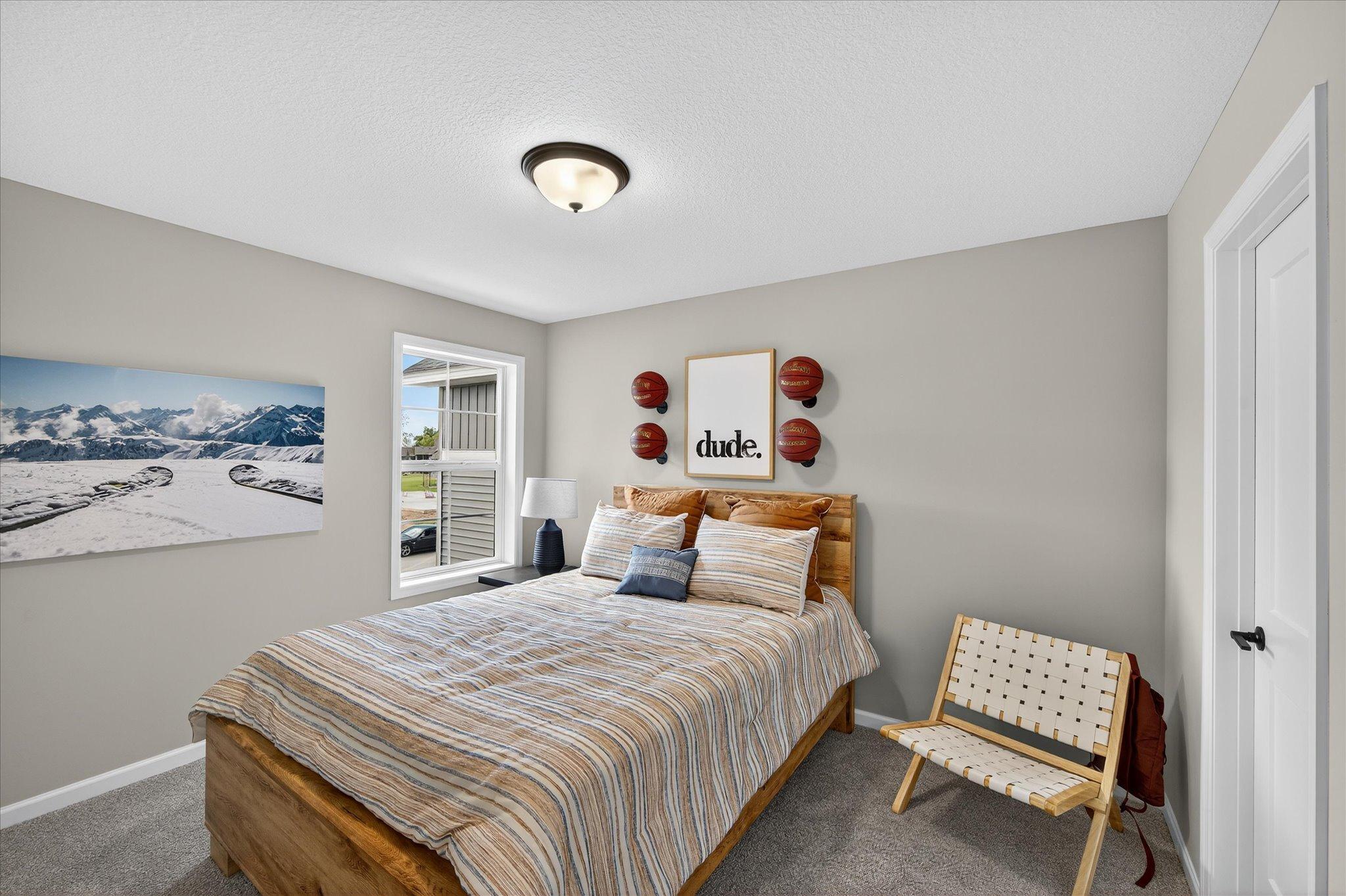 Bedroom - photo is of staged Westview plan