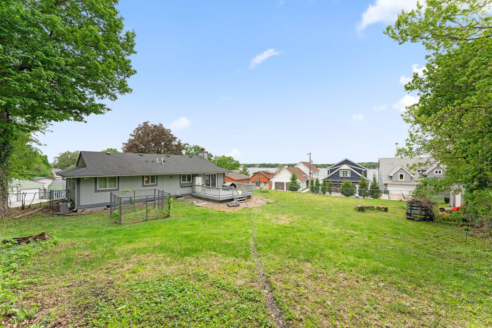 Back Yard with view of Cooks Bay