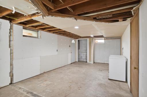The Walkout lower level awaits your finishing touches.
