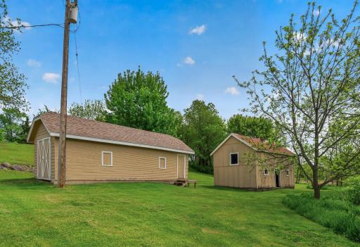 Barn and storage shed are perfect for the extra toys or some animals. Shed (12x33) already has a chicken coop. The Barn is 16x24.