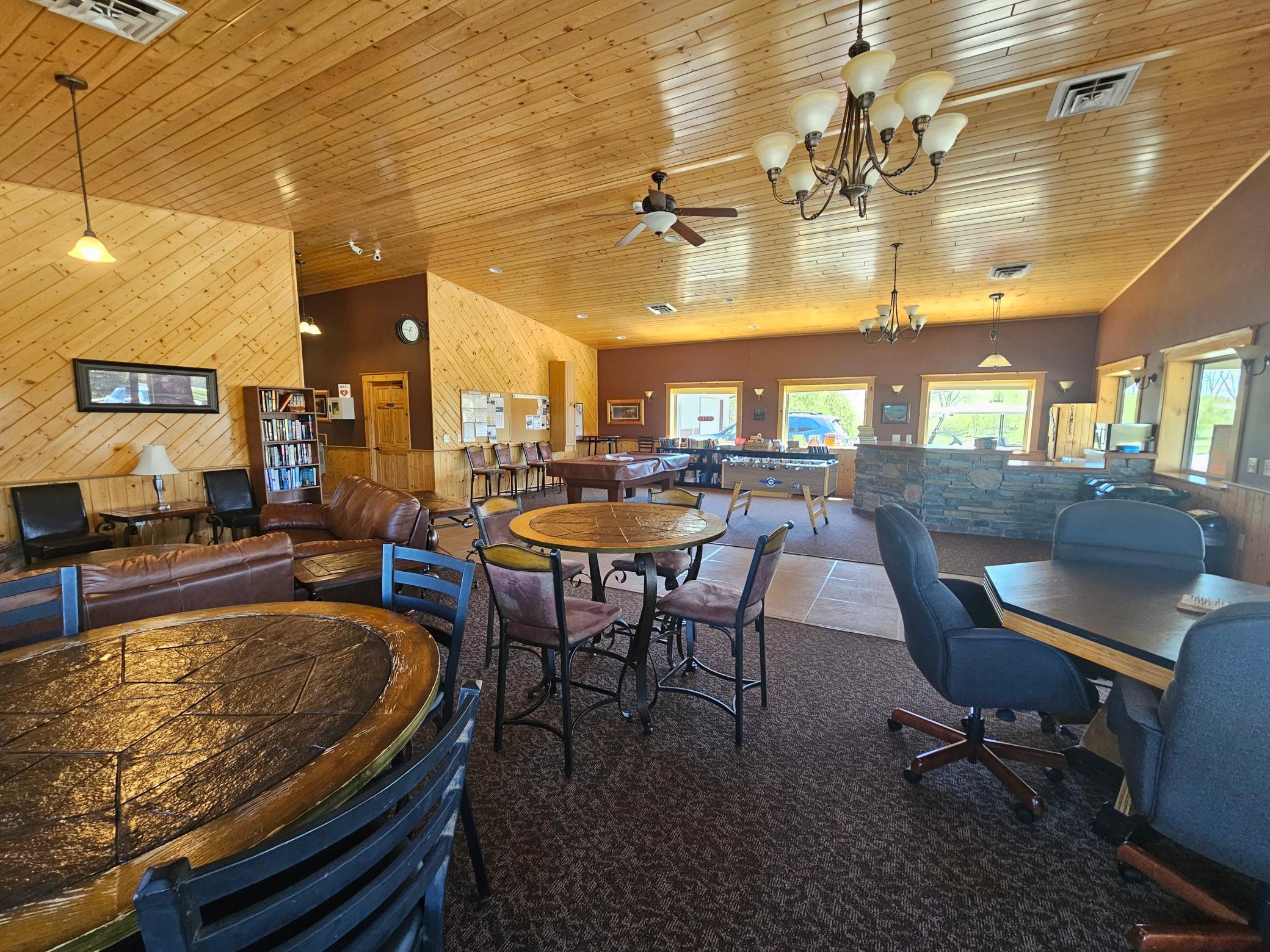 Community room seats several