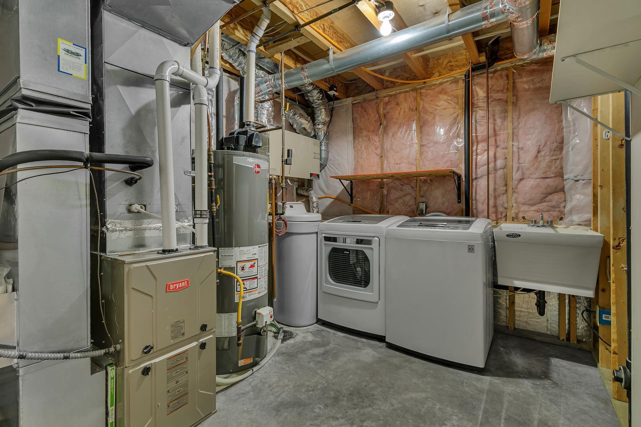 Mechanical/ Laundry room with sink