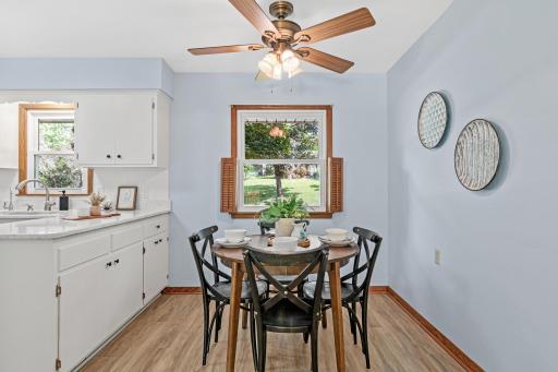 Dining room adjacent to kitchen