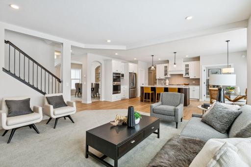 Open layout on the main level (Photo of a previously built Summit Floorplan)