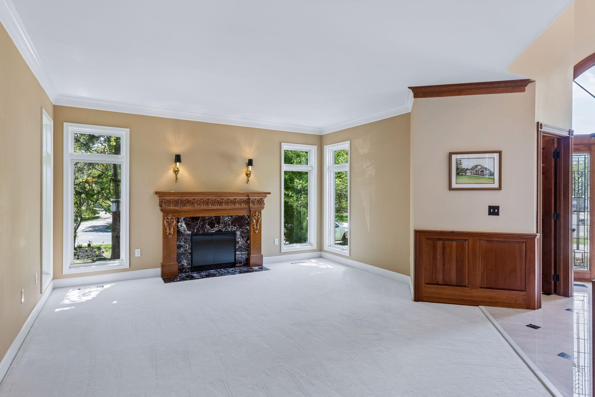 Fireplace surround is decorative only