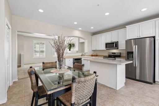 Informal dining area.