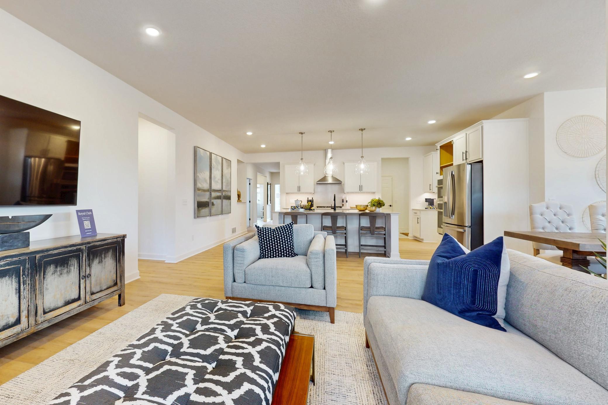 (Photo of a decorated model, actual home's finishes will vary slightly)
