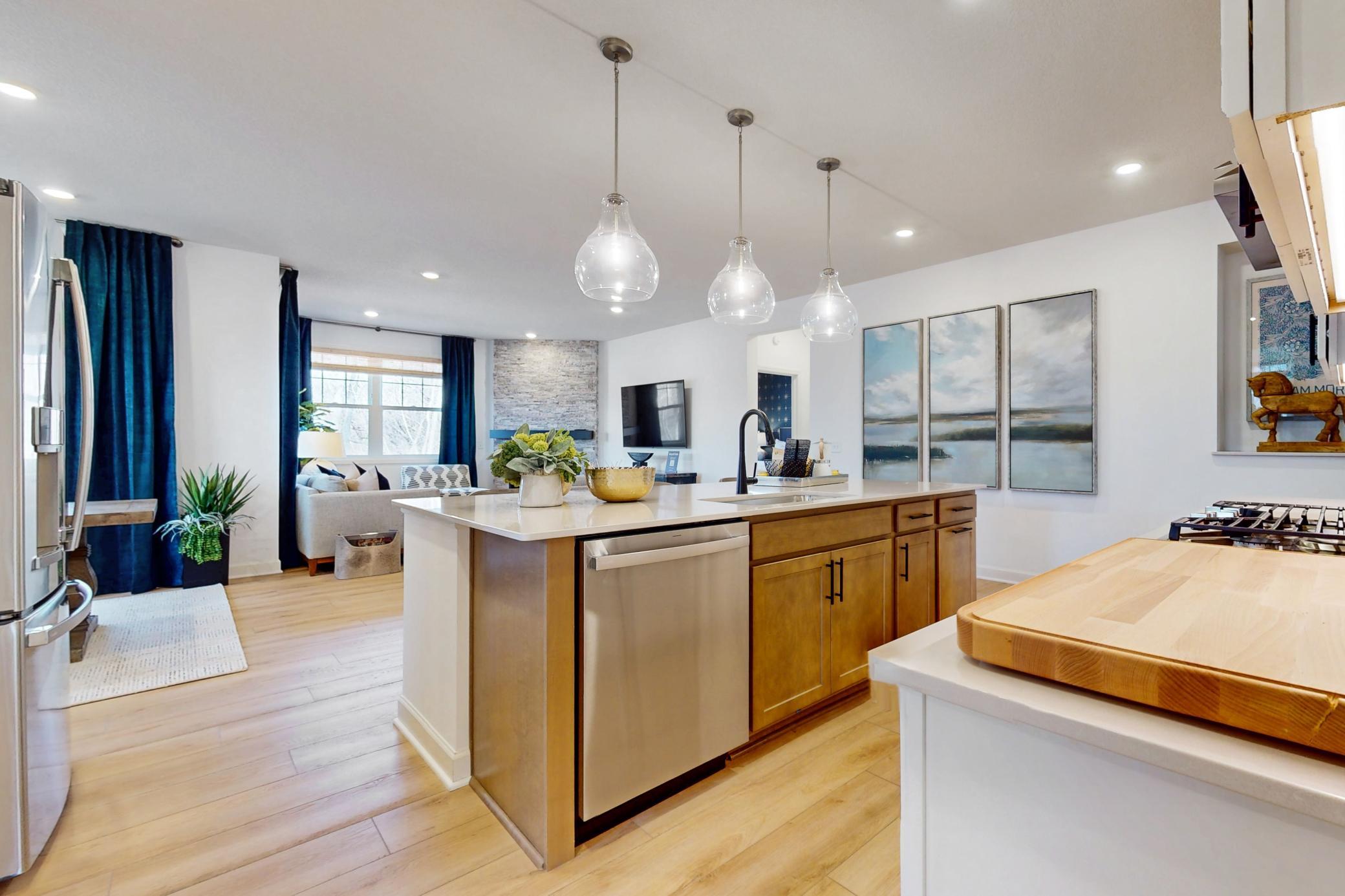 (Photo of a decorated model, actual home's finishes will vary slightly)