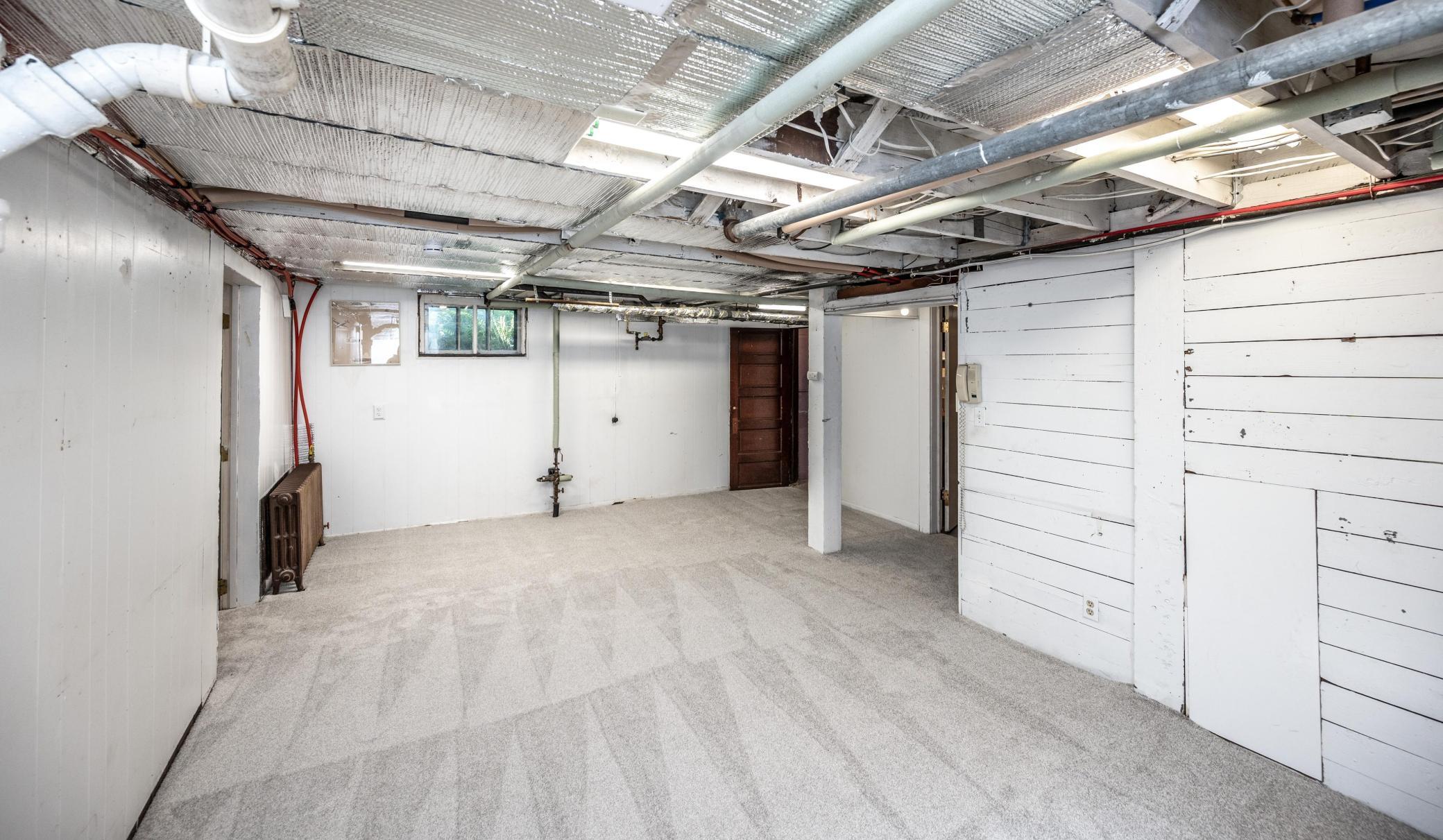 The lower level is great as a playroom or additional family room
