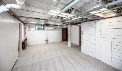 The lower level is great as a playroom or additional family room