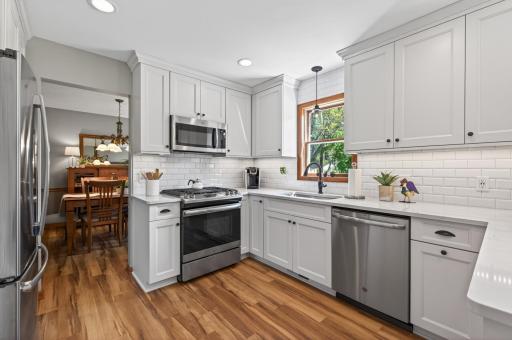 You'll love the views from this kitchen window of the scenic backyard