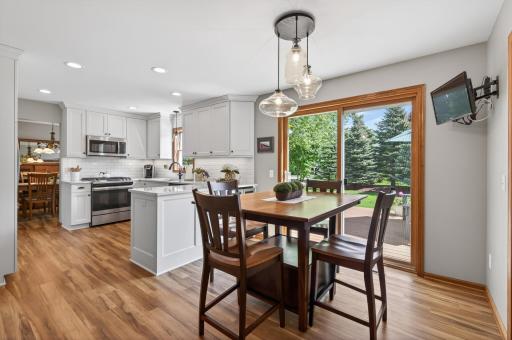 Enjoy meals in the generously sized eat-in kitchen space that provide connivence and accessibility to the amazing deck and private backyard
