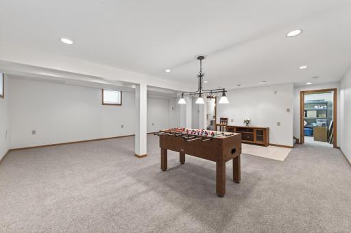 Add a wet bar, media area, pool table or exercise room.