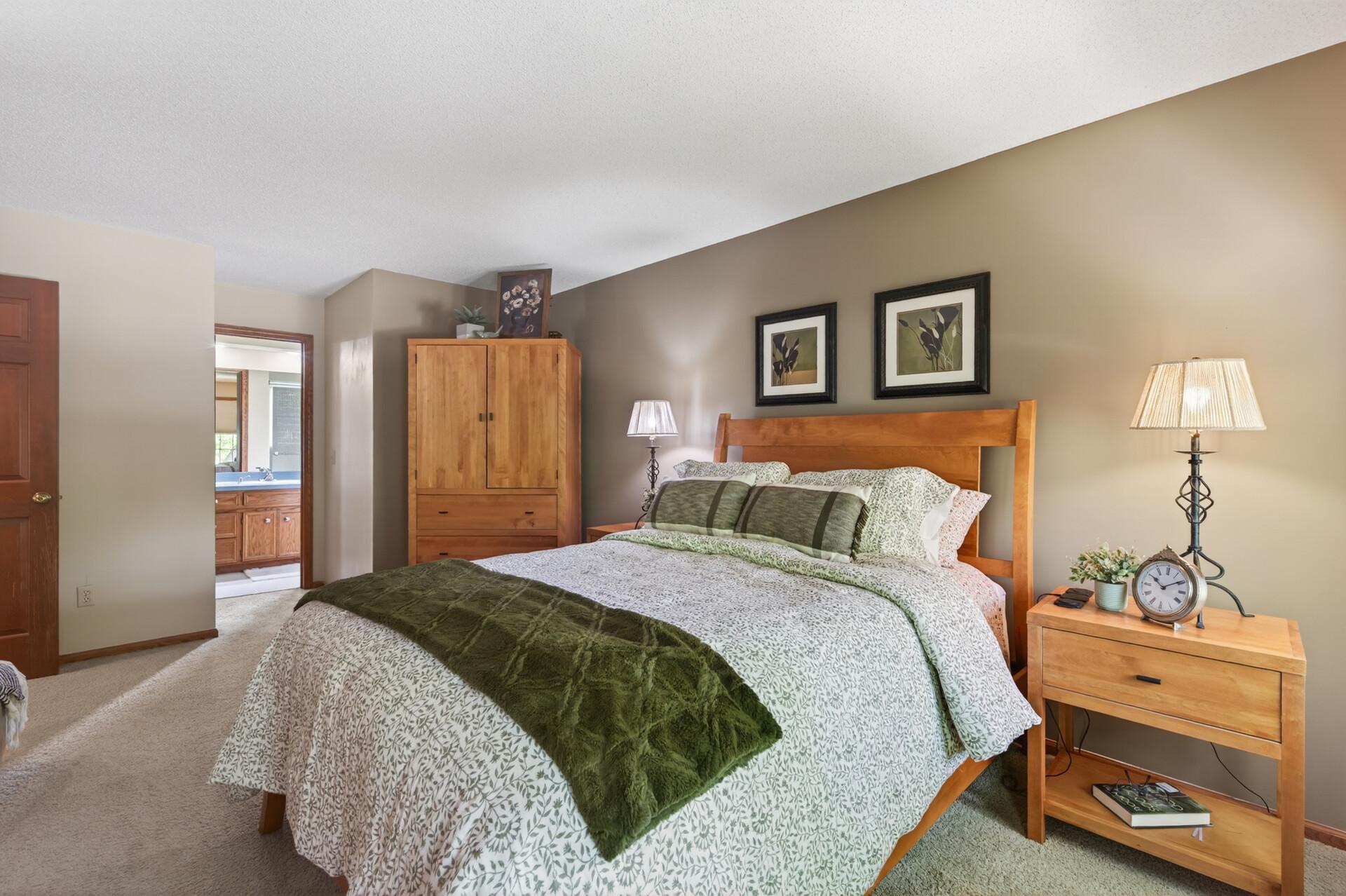 This space can easily support a King size bed with room to spare