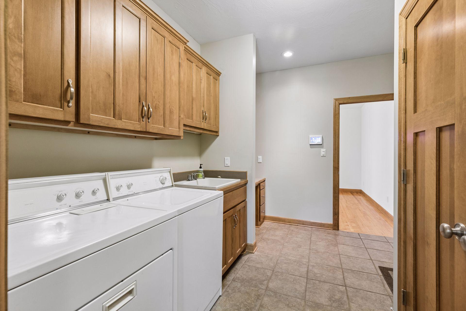 Laundry and mudroom right off the garage.