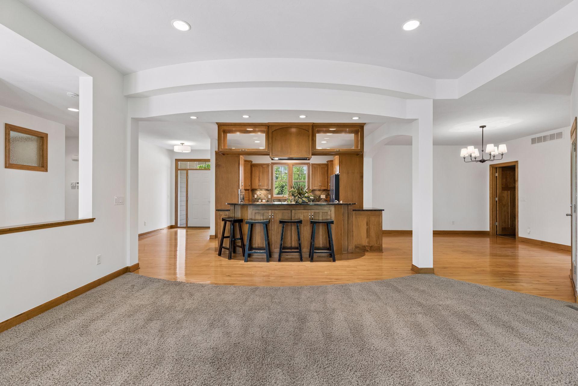 A view looking towards the kitchen.