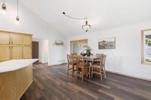 Eat in kitching dining and step out back to back patio!