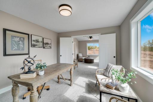 French doors open into your very own home office.