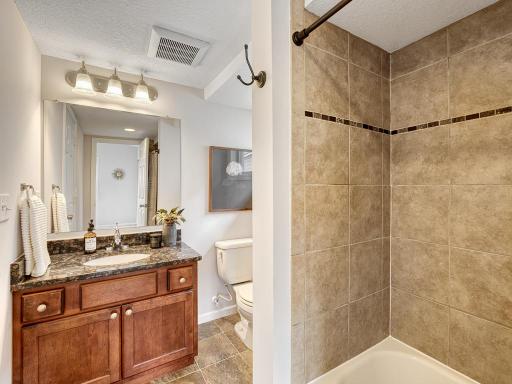 Conveniently located full bathroom on the main level.
