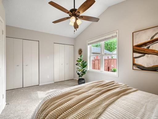 An abundance of natural light and generous closet space.
