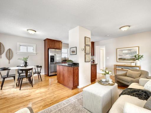 Featuring hardwood floors, fresh paint and carpet throughout!