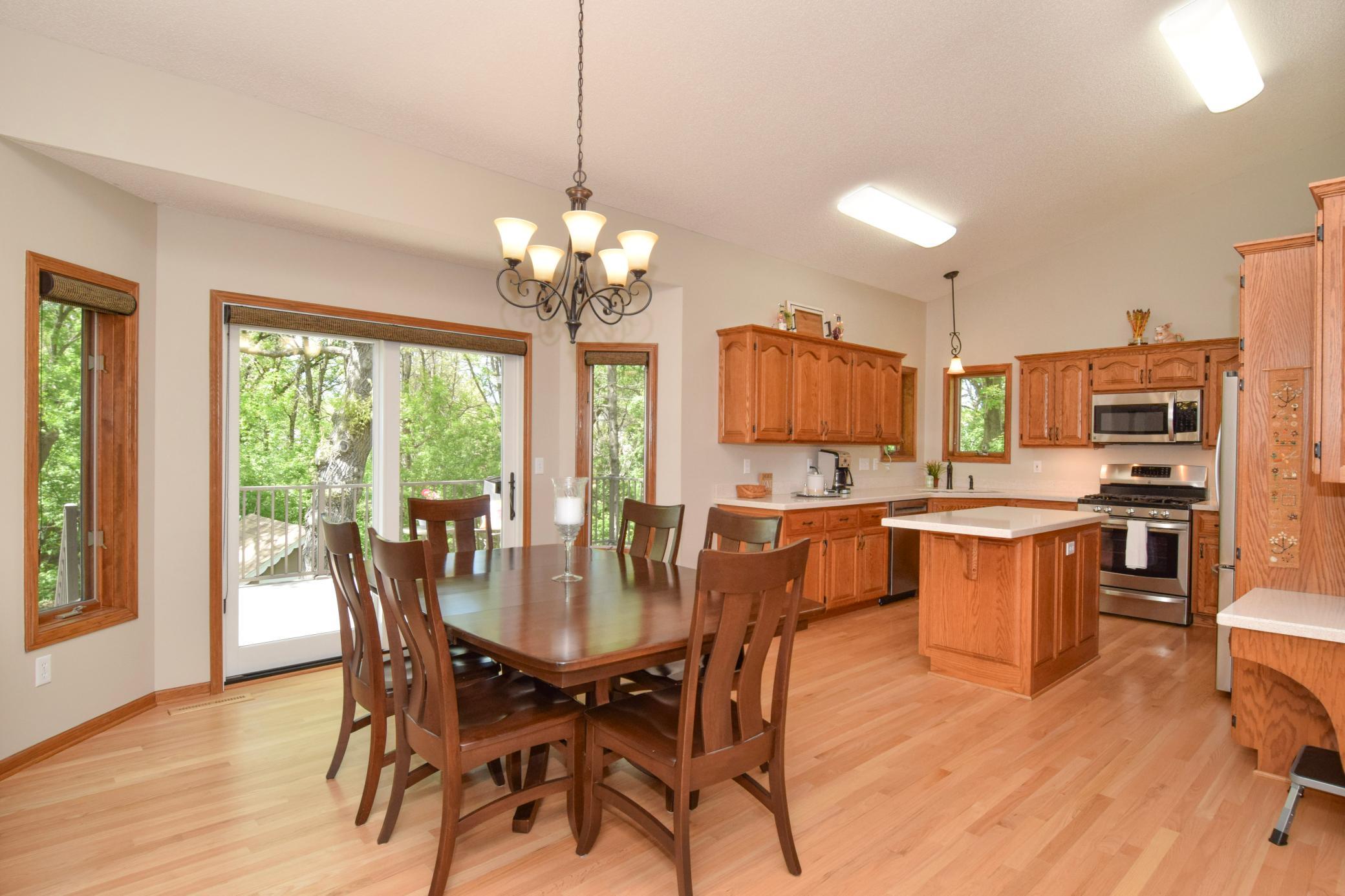 Look at the Room Here! Room for Nearly Any Sized Table- Bring On the Size! Newer Patio Doors-Huge Deck-Come See For Yourself!
