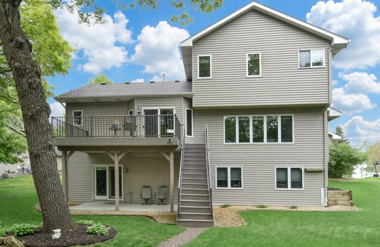 Charming Appeal From Front Elevation to Back Side-Lovely Deck and Patio-Enjoy Summer 2026 and More at 14034 Palm St NW-the Largest Lot in Cul De Sac!