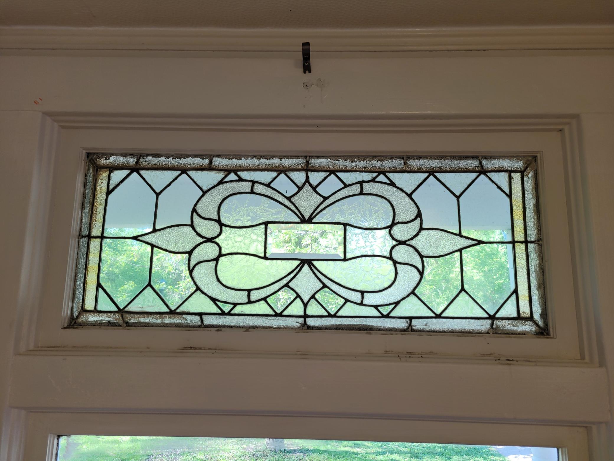 Living room leaded window.