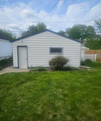 Back of detached garage