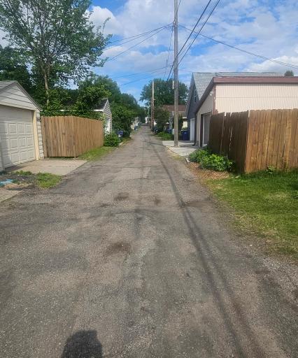 Alley leading to garage