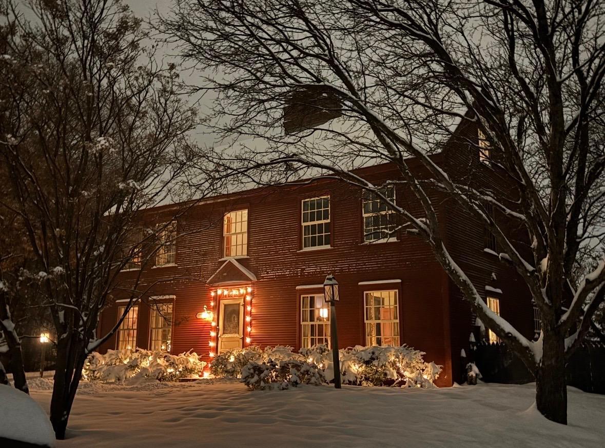This timeless New England Saltbox is every bit as enchanting in winter as it is in summer and is a magical winter scene.