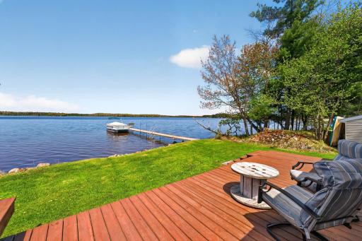 Awesome Lakeside Deck just steps away from the lake and your dock!!