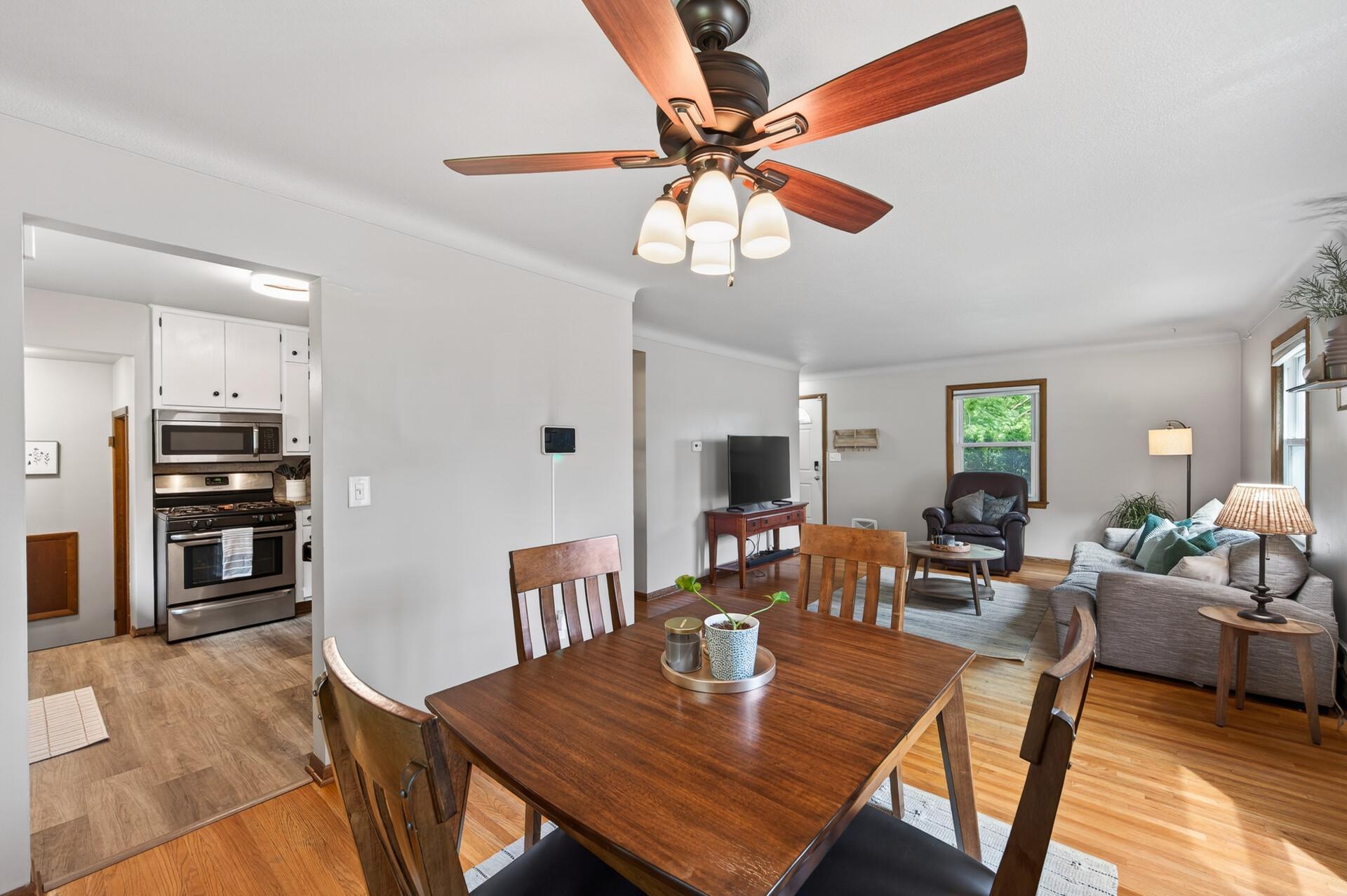 The open layout of the main level is perfect for everyday living and entertaining.