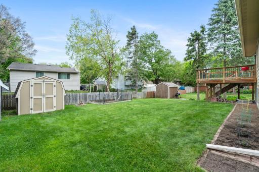 At left is the 8X8 shed and fenced vegetables garden