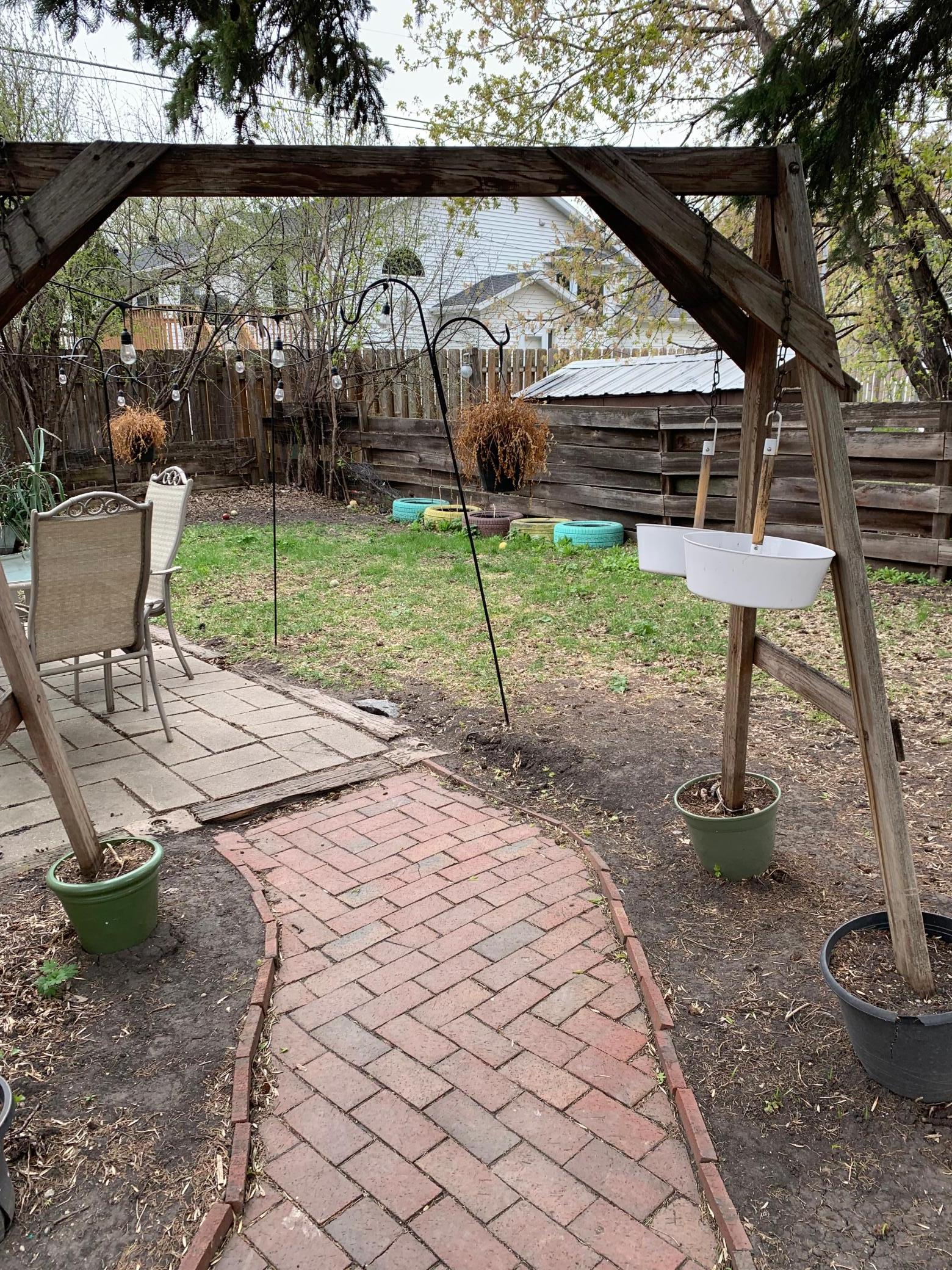 Back yard patio area