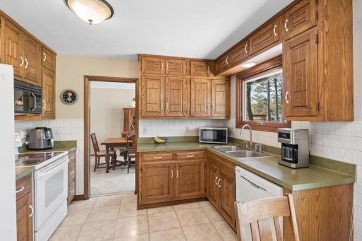Enjoy doing the dishes while overlooking the beautiful backyard