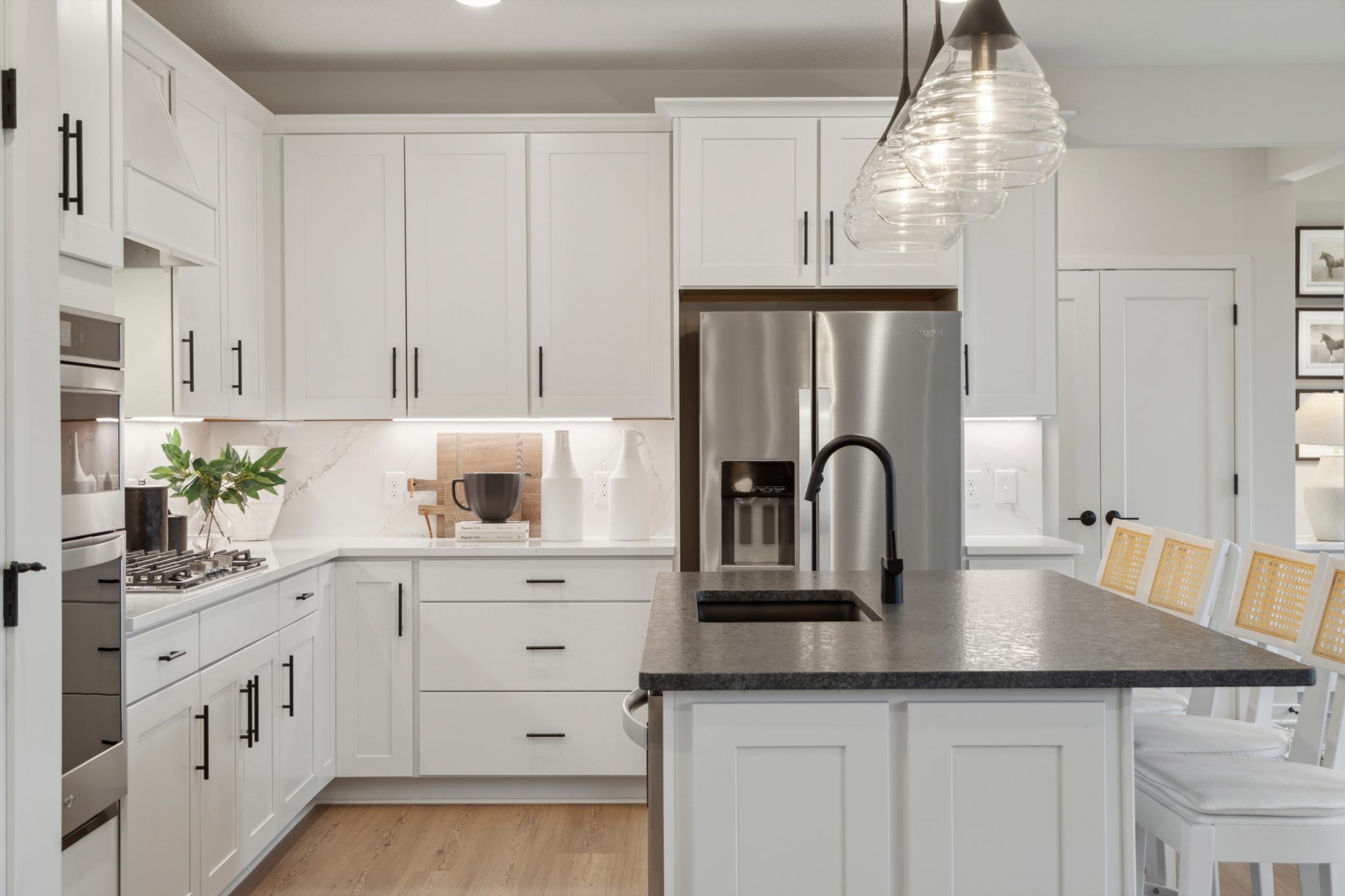 Lots of cabinetry and upgraded kitchen cabinets., as shown in our model home.
