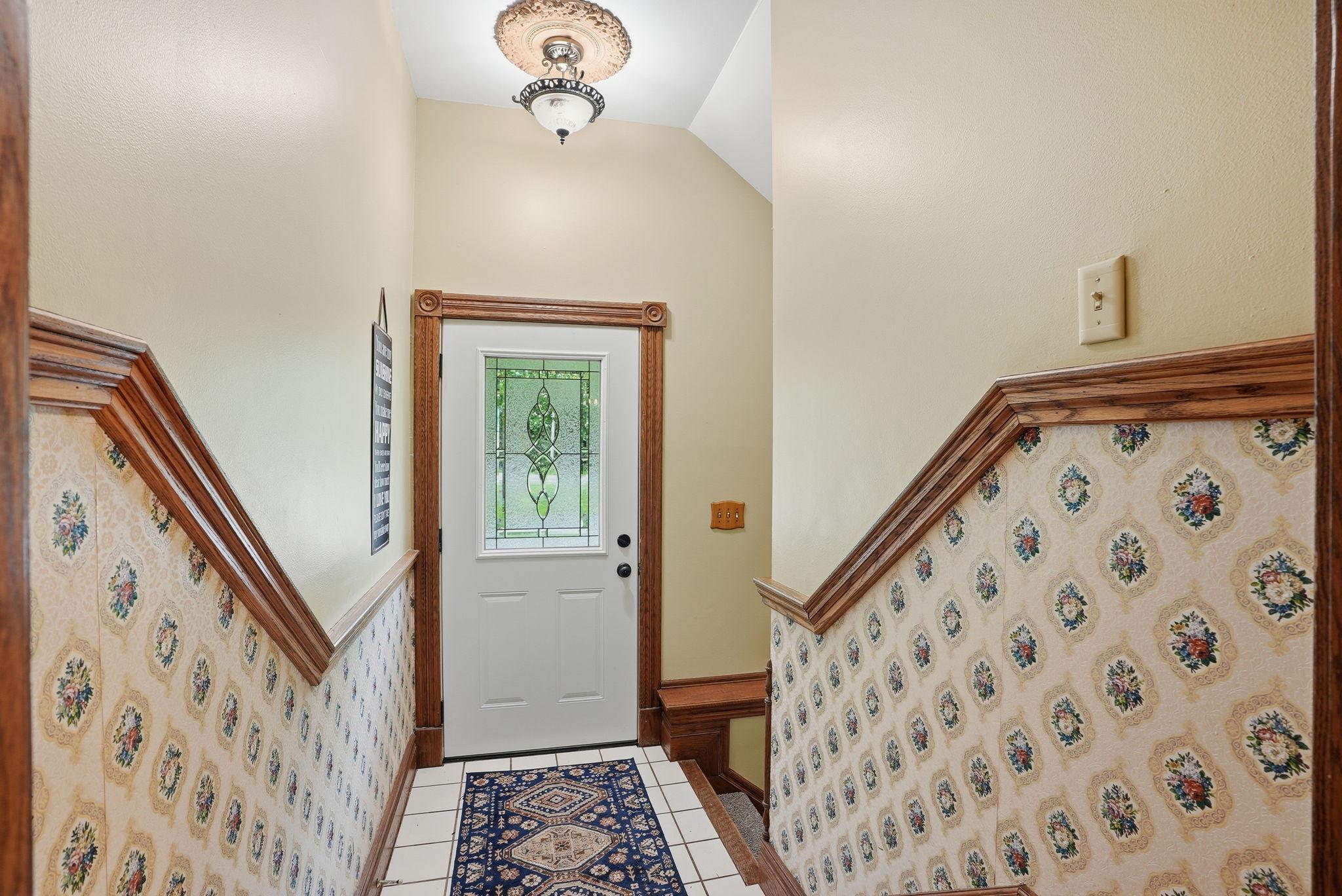 Rear foyer makes for easy coming and going.