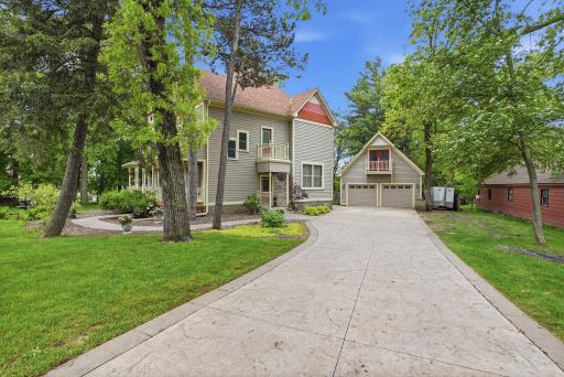 Stamped concrete driveway added in 2012.