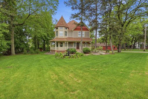 Over a third of an acre lot, lined with mature trees.