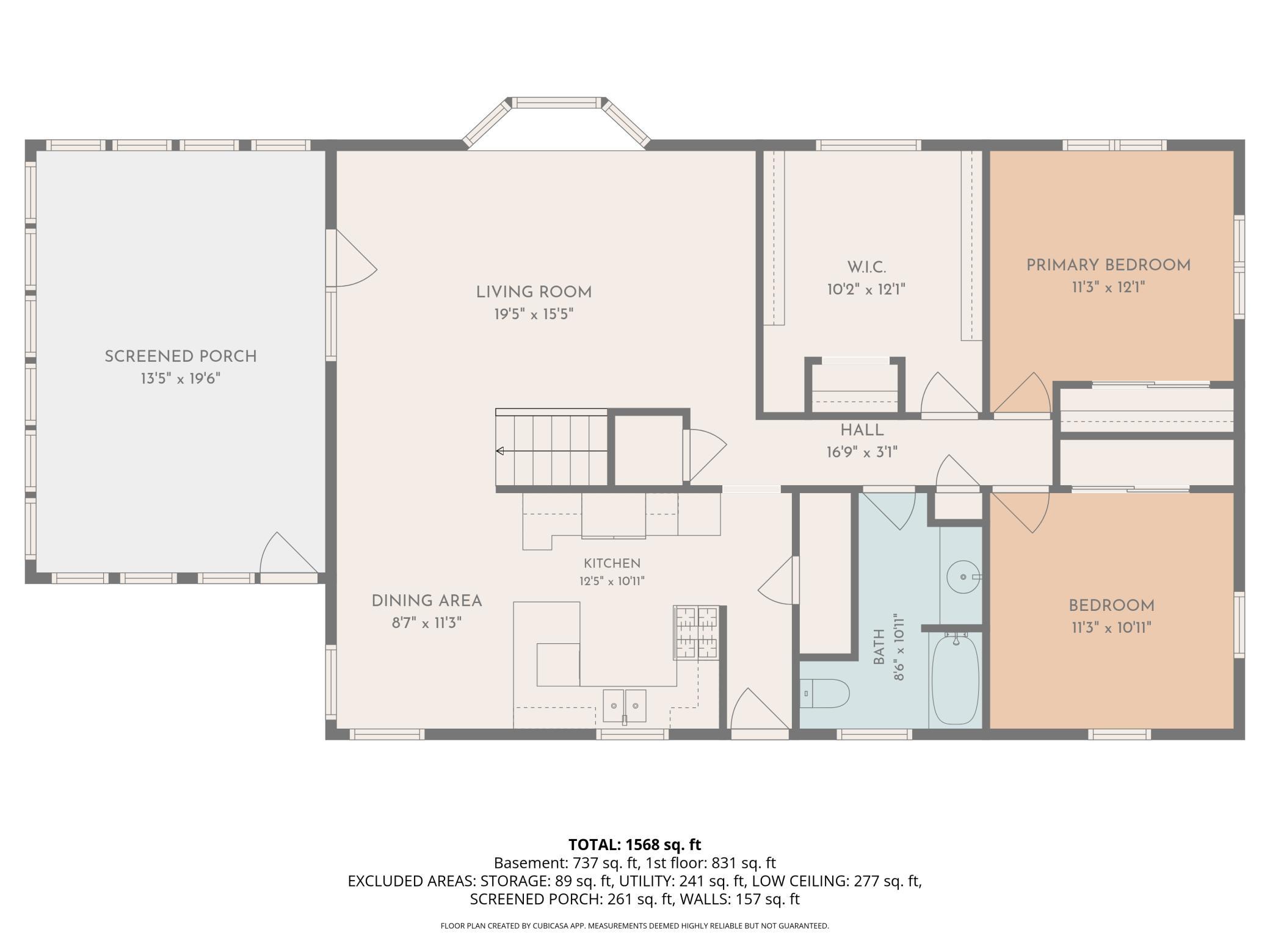 Main level floor plan