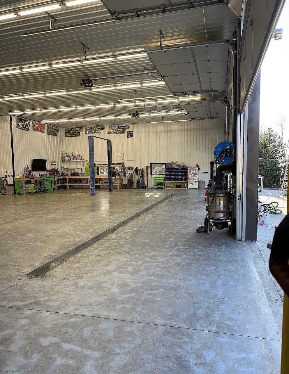 Commercial Insulated 16 ft overhead doors with openers