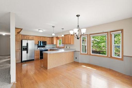 Gleaming hardwood floors and so much natural light pouring in