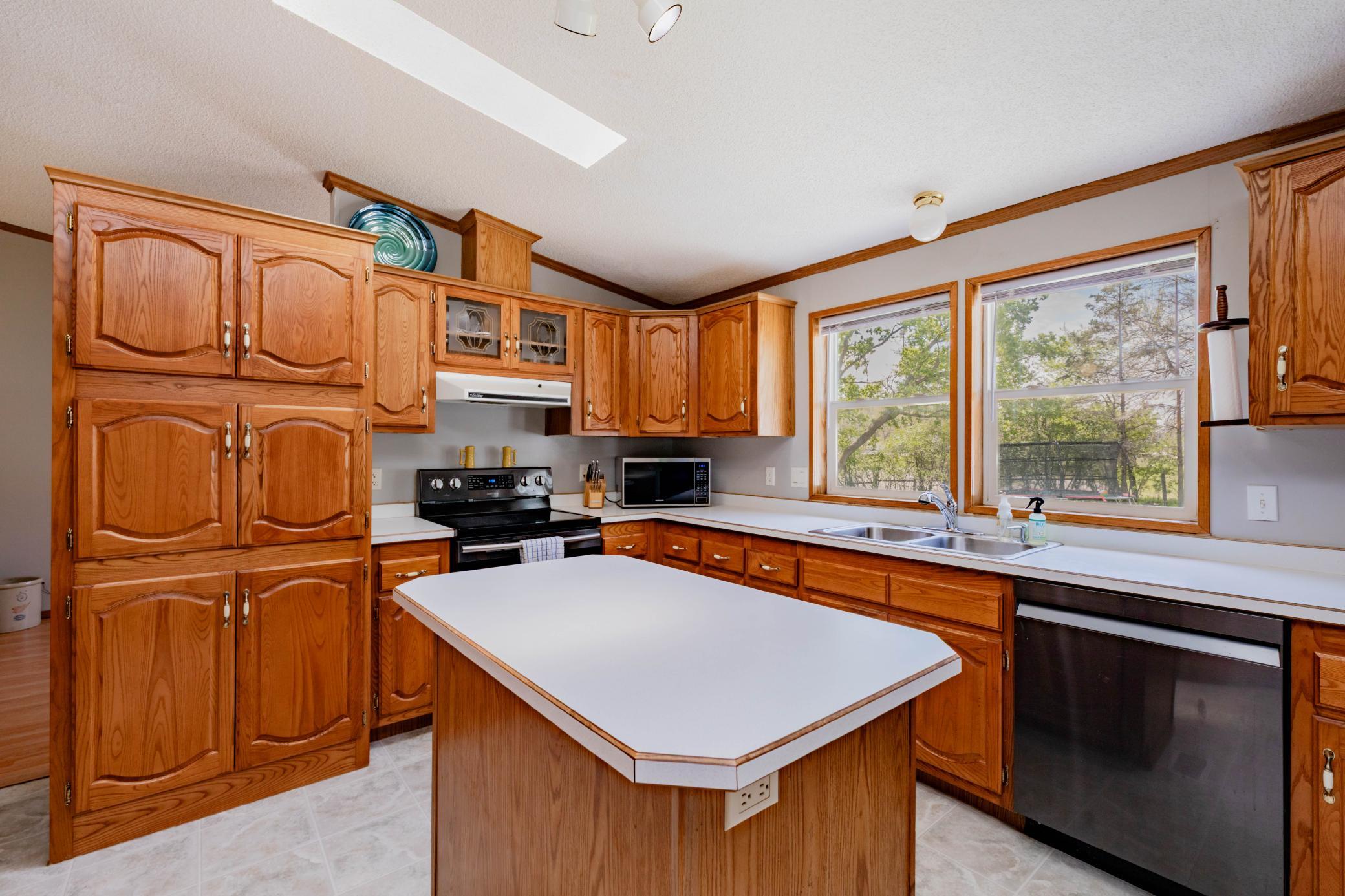 Kitchen with ample storage