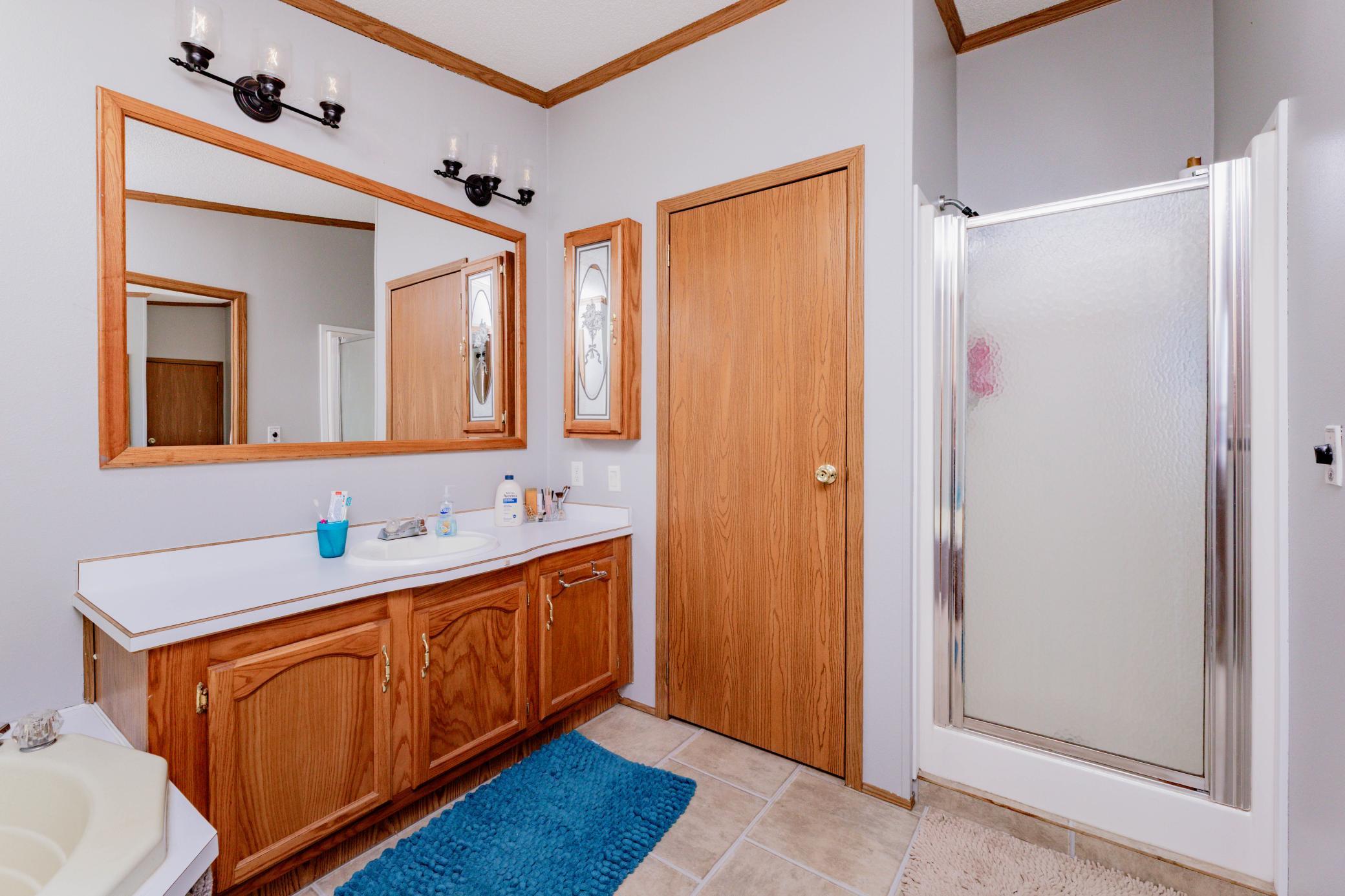 Primary bath with separate shower