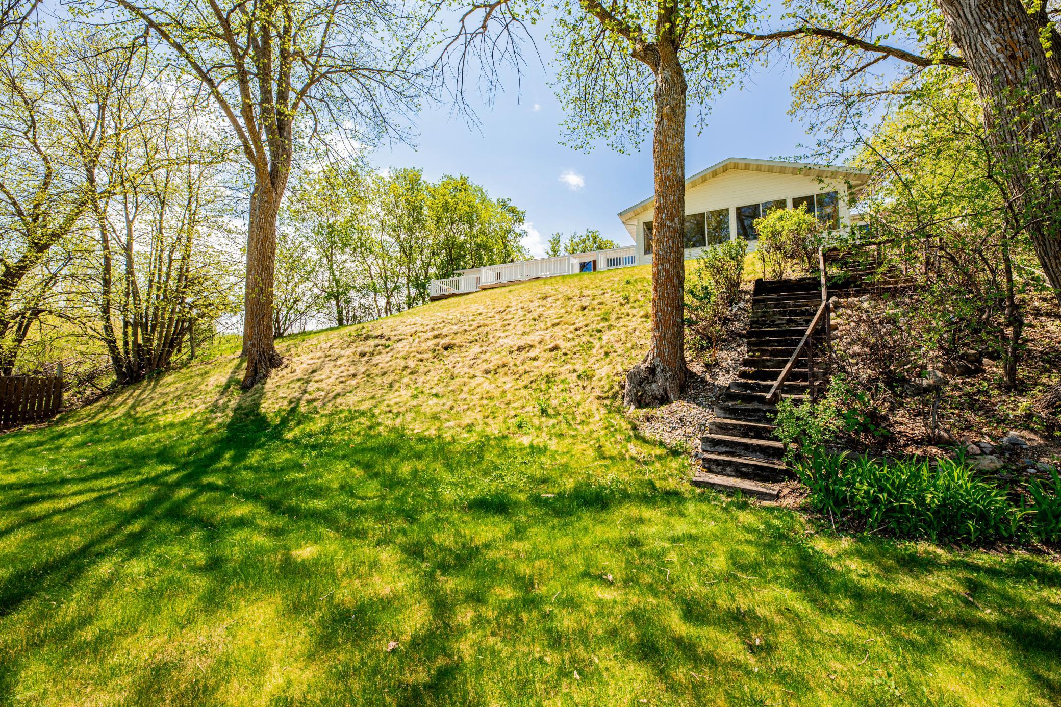 View of home from level shoreline