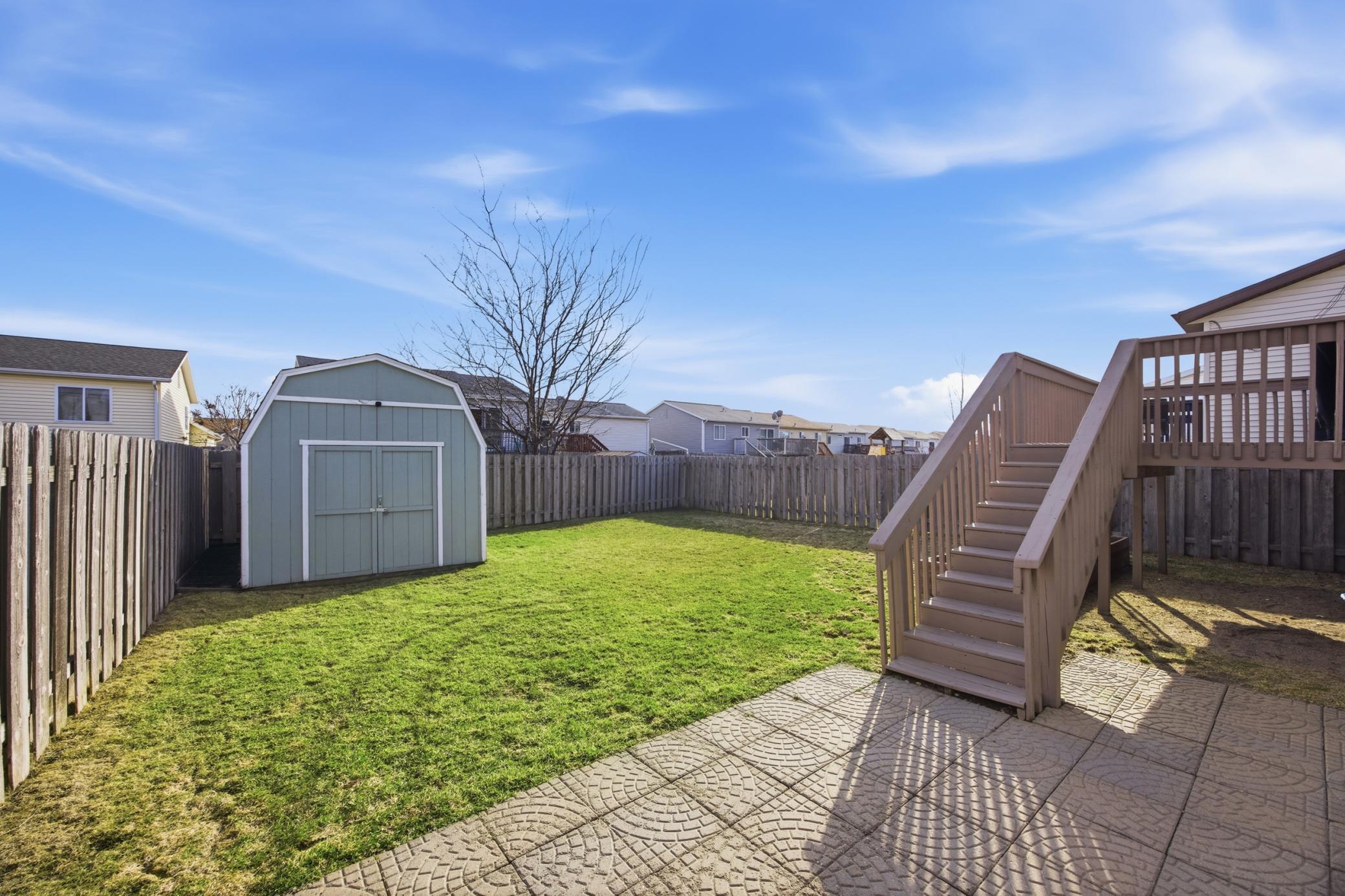 Fully Fenced Backyard- Shed Included