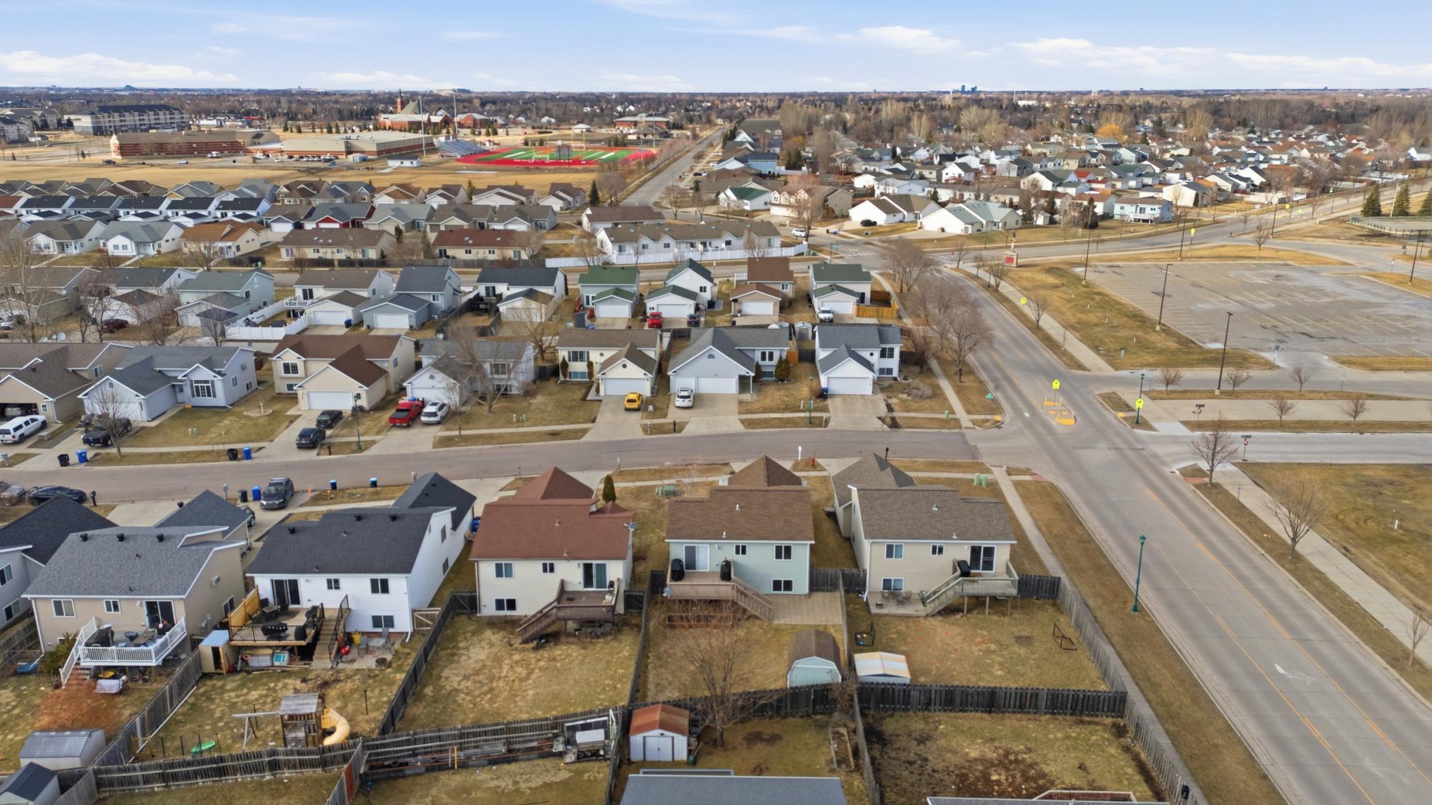 Aerial View Back of Home